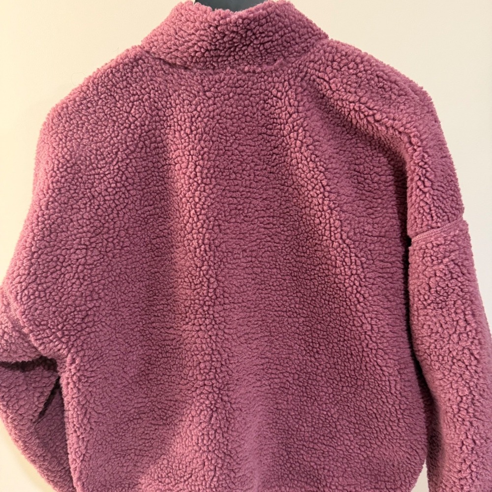 DSG Women Plum Purple Sherpa Fleece Full Zip Jacket XL 16 Recycled Polyester - Picture 6 of 13